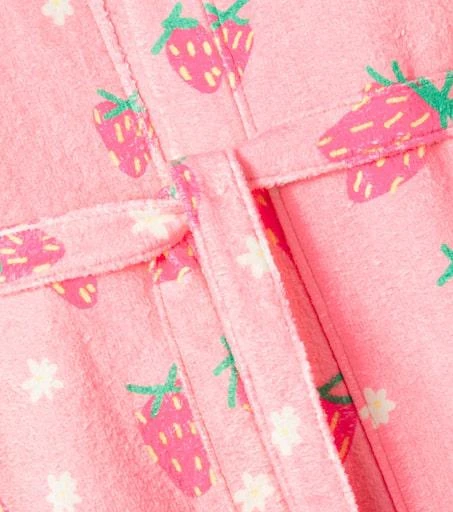 Jellymallow Strawberry printed cotton-blend terry robe 3