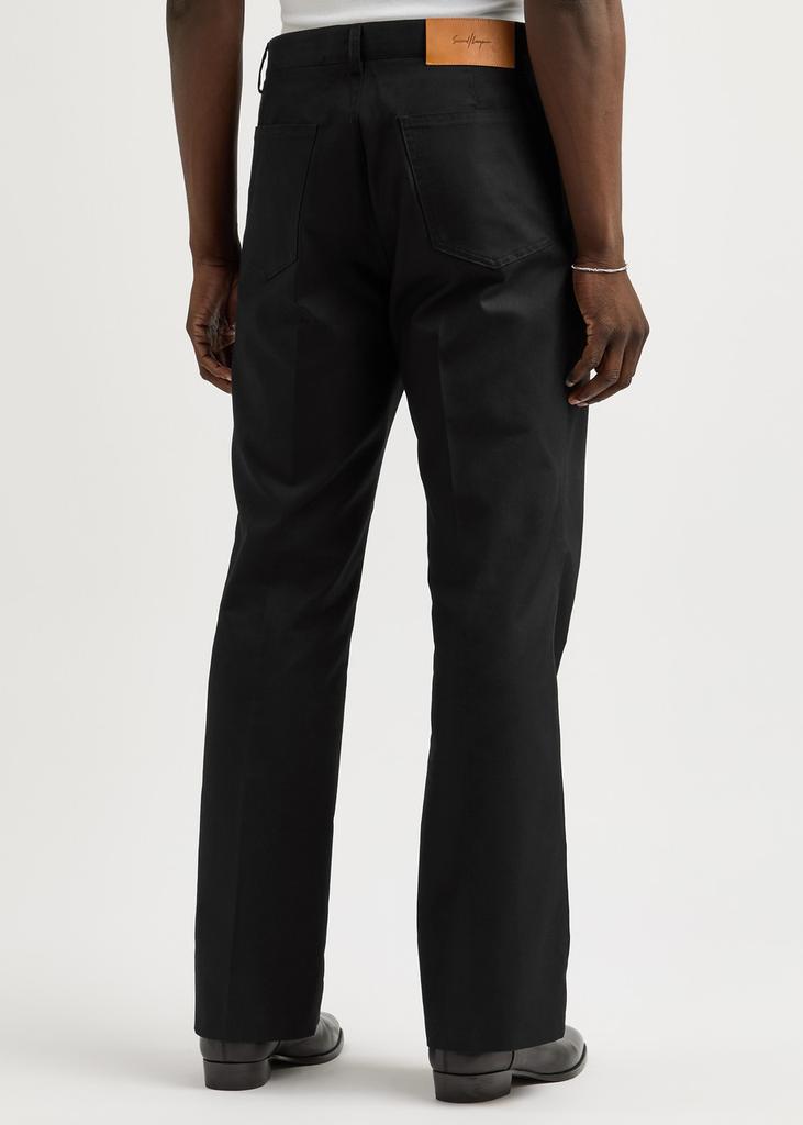 SECOND LAYER El Valluco Cuero flared twill trousers - Trousers - BeyondStyle