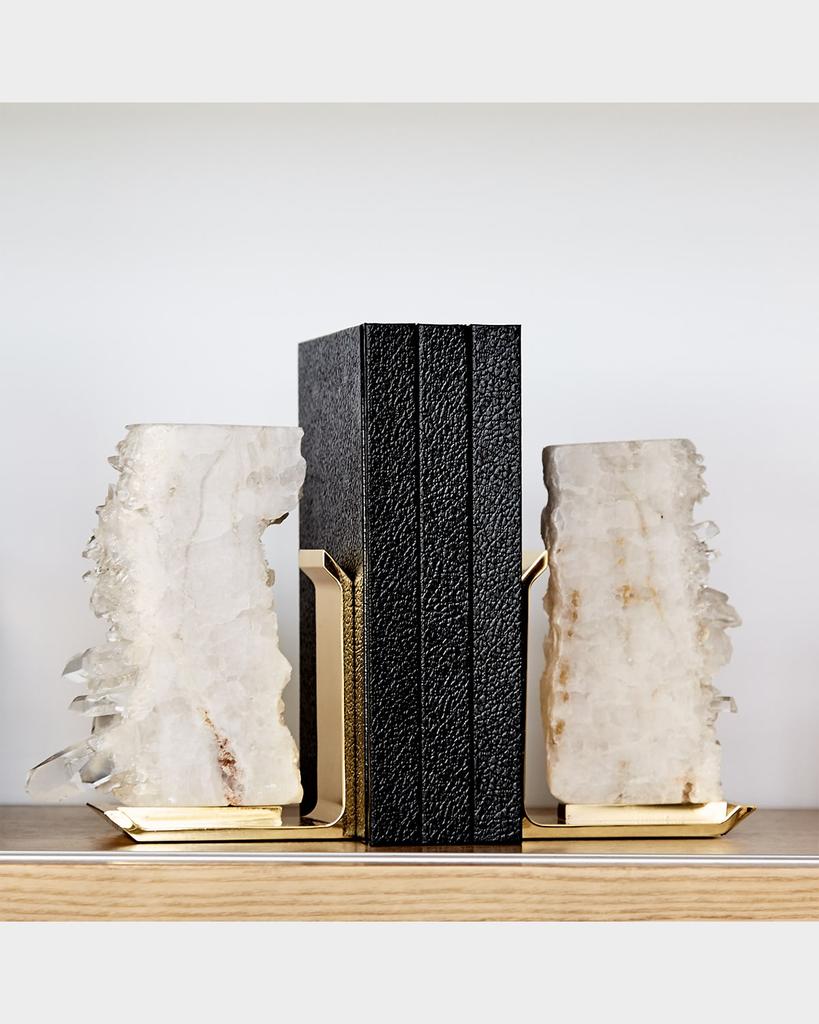 ANNA New York Fim Crystal Quartz Bookends, Set of 2
