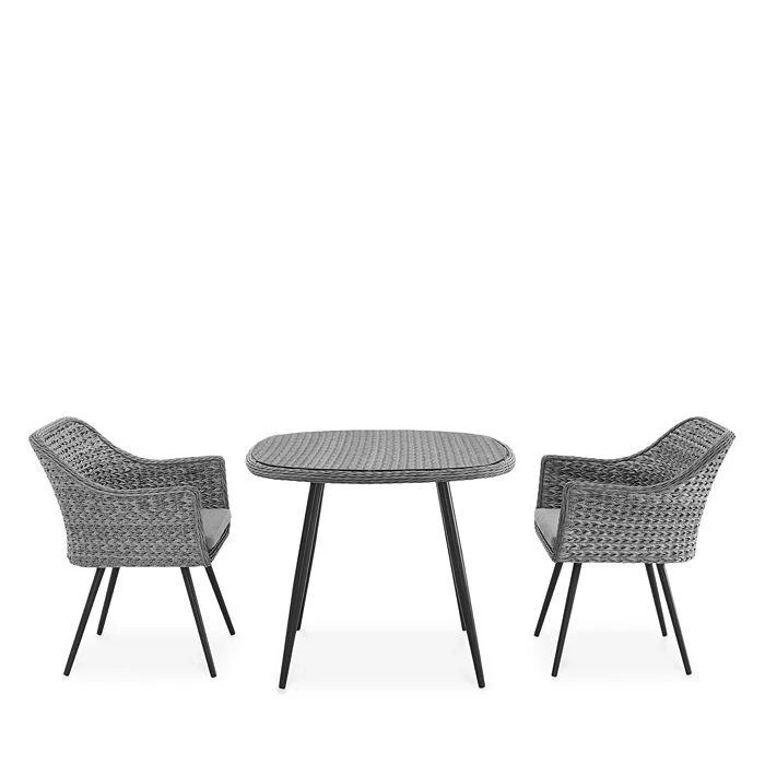 Modway Endeavor 3 Piece Outdoor Patio Rattan Dining Set 6