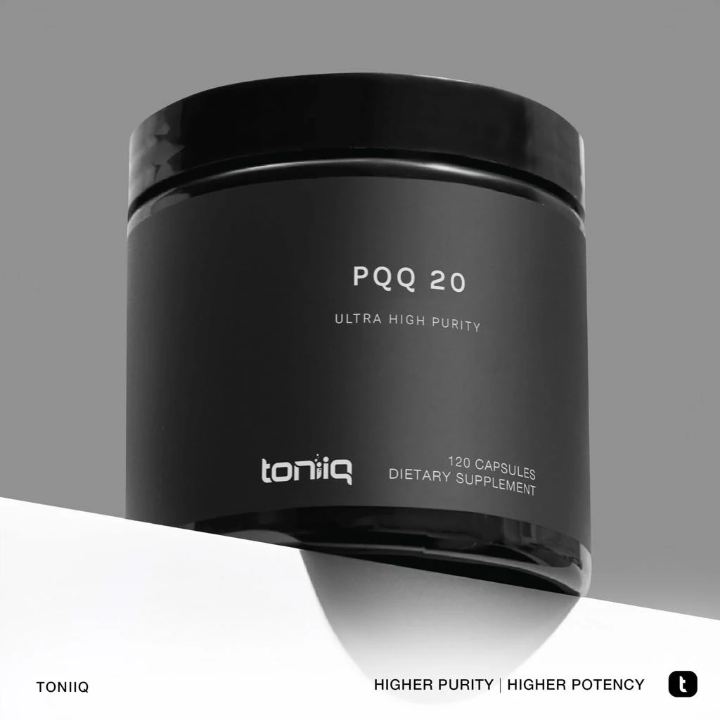 Toniiq Toniiq 99%+ 20mg Supplement - Ultra High Purity PQQ 20mg Concentrated Formula - PQQ 20 mg 120 Capsules - Pyrroloquinoline Quinone Supplement - 1 Capsule Serving - Vegetarian Capsules 3