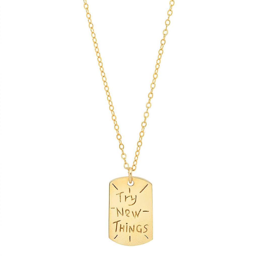 Jessica Elliot Jessica Elliot - Women
s Vermeil "Resolutions we can all keep" Dogtags Max Necklace