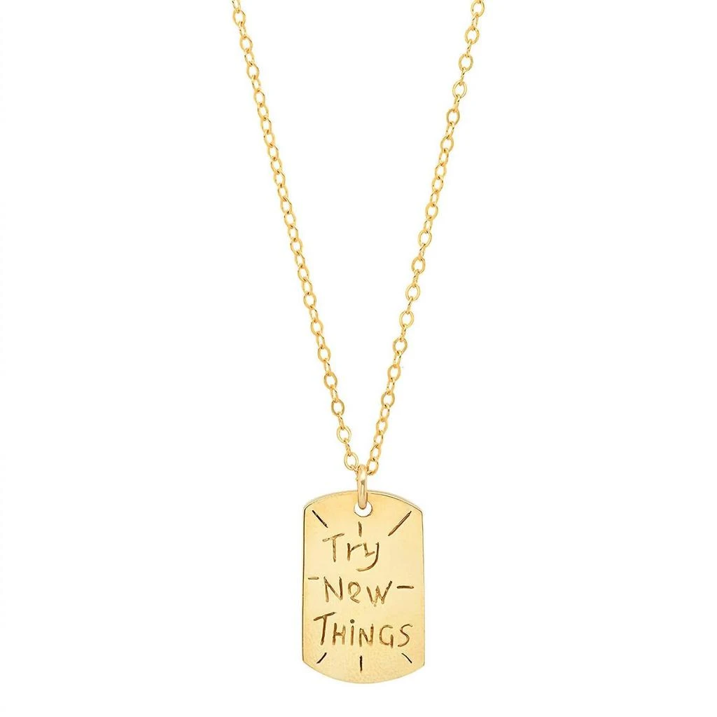 Jessica Elliot Jessica Elliot - Women
s Vermeil "Resolutions we can all keep" Dogtags Max Necklace 1