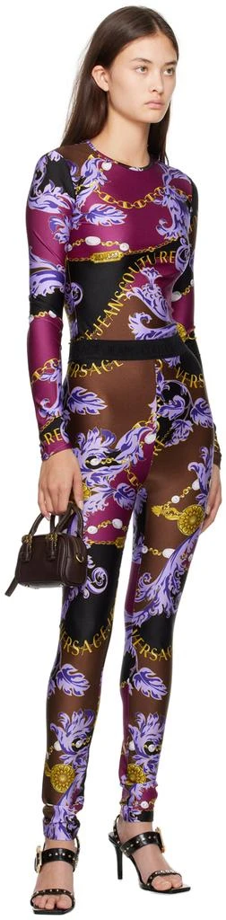 Versace Brown Curb Chain Top Handle Bag 4