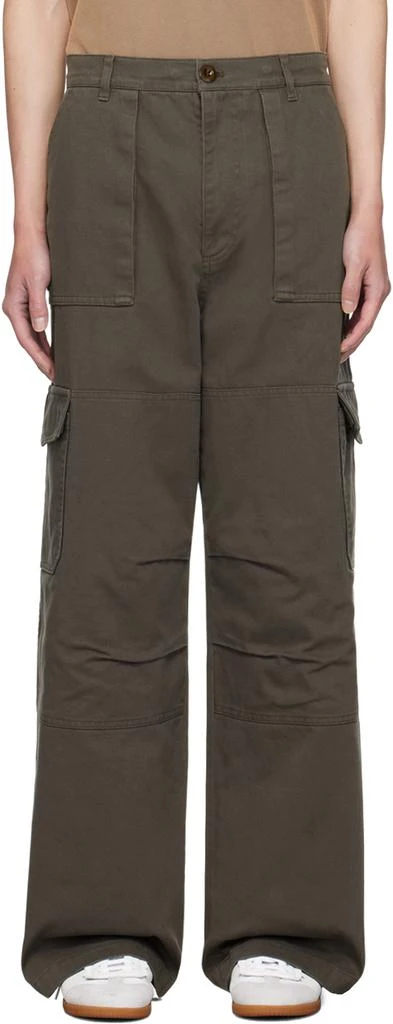 Acne Studios Khaki Relaxed-Fit Cargo Pants 1