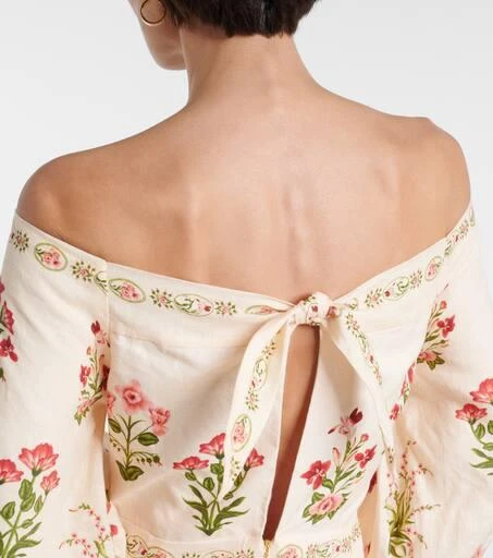 Senlis Canna off-shoulder linen maxi dress  On Sale Now with Up to 32% Off  | Discover Exclusive Deals & Savings at BeyondStyle  Authentic Agua by  Agua Bendita designers|agua by agua