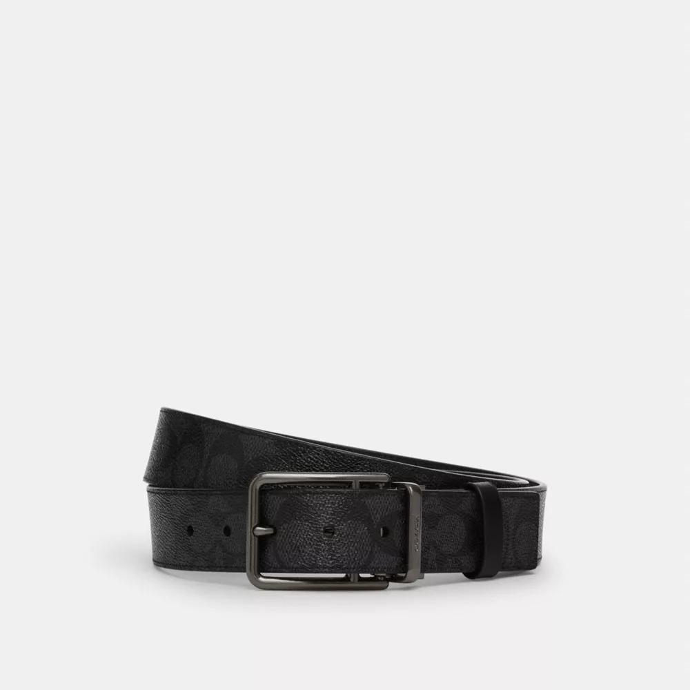 Coach Double Bar Buckle Cut To Size Reversible Belt, 38 Mm