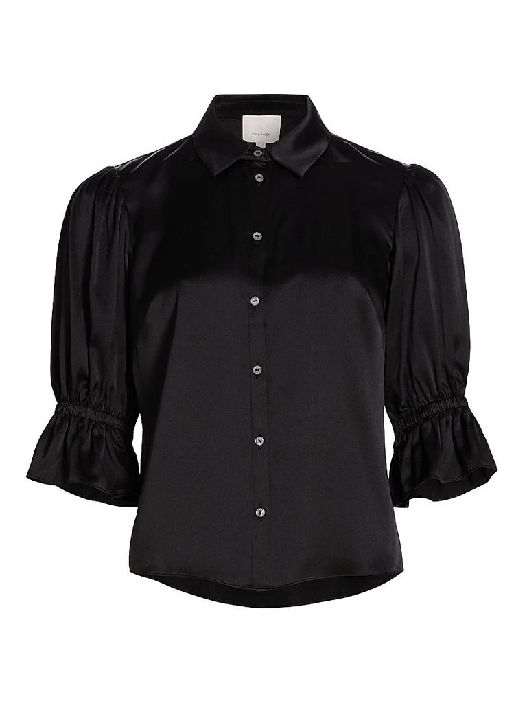 Cinq à Sept Fiona Silk Puff-Sleeve Blouse 1