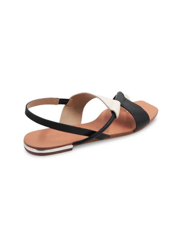 BCBG Marlin Leather Flat Sandals 3