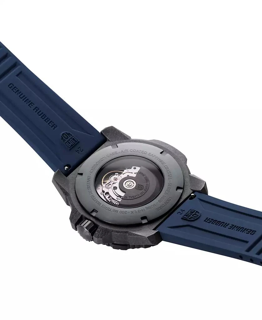 Luminox Men's Swiss Automatic Master Carbon Seal Blue Rubber Strap Watch 45mm 6