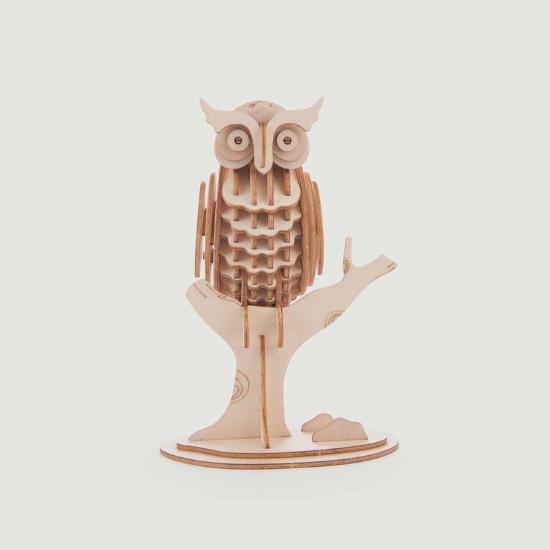 Kikkerland Wooden 3D Owl Puzzle White KIKKERLAND