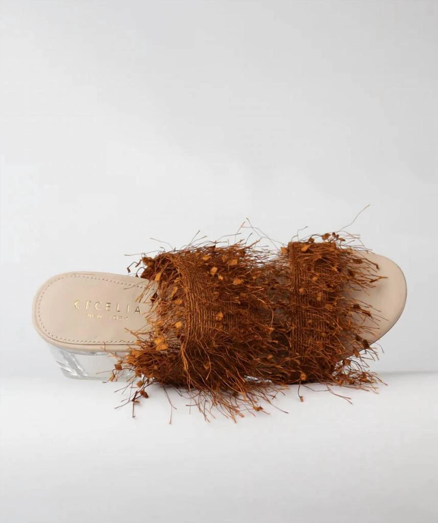 Cecelia New York Clara Fringe Sandal In Burnt Sugar 2