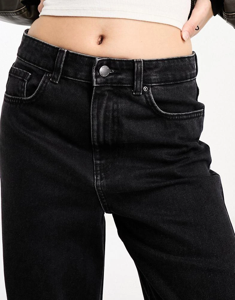 ONLY Only Maisie low waited baggy wide leg jeans in washed black 3