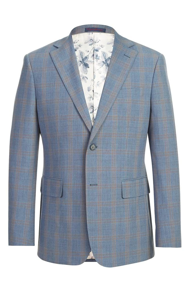English Laundry Plaid Blue Mélange Suit 8