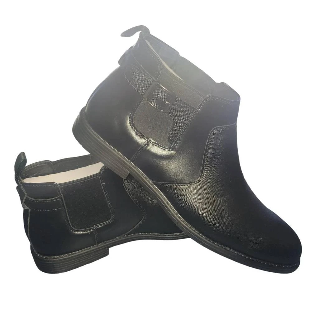 XRAY Mens Black Chelsea Boots Faux Leather Ankle Boot Contrast Stitch Lug Sole Lug Sole Chelsea Boots for Tall Men | American Tall main image 2