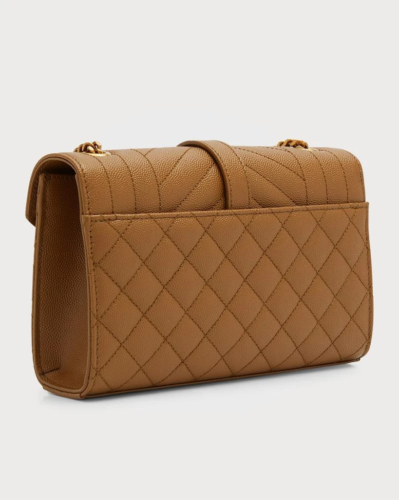 Yves Saint Laurent Envelope Triquilt Small YSL Shoulder Bag in Grained Leather 7
