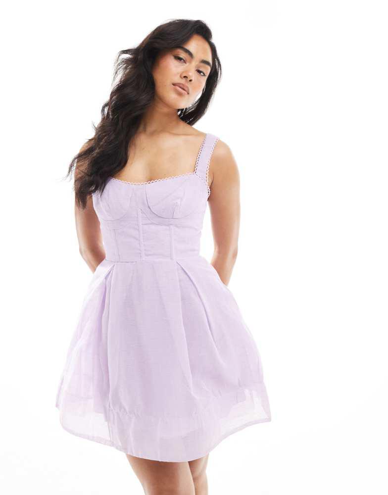 True Decadence True Decadence Corset style mini dress in lilac