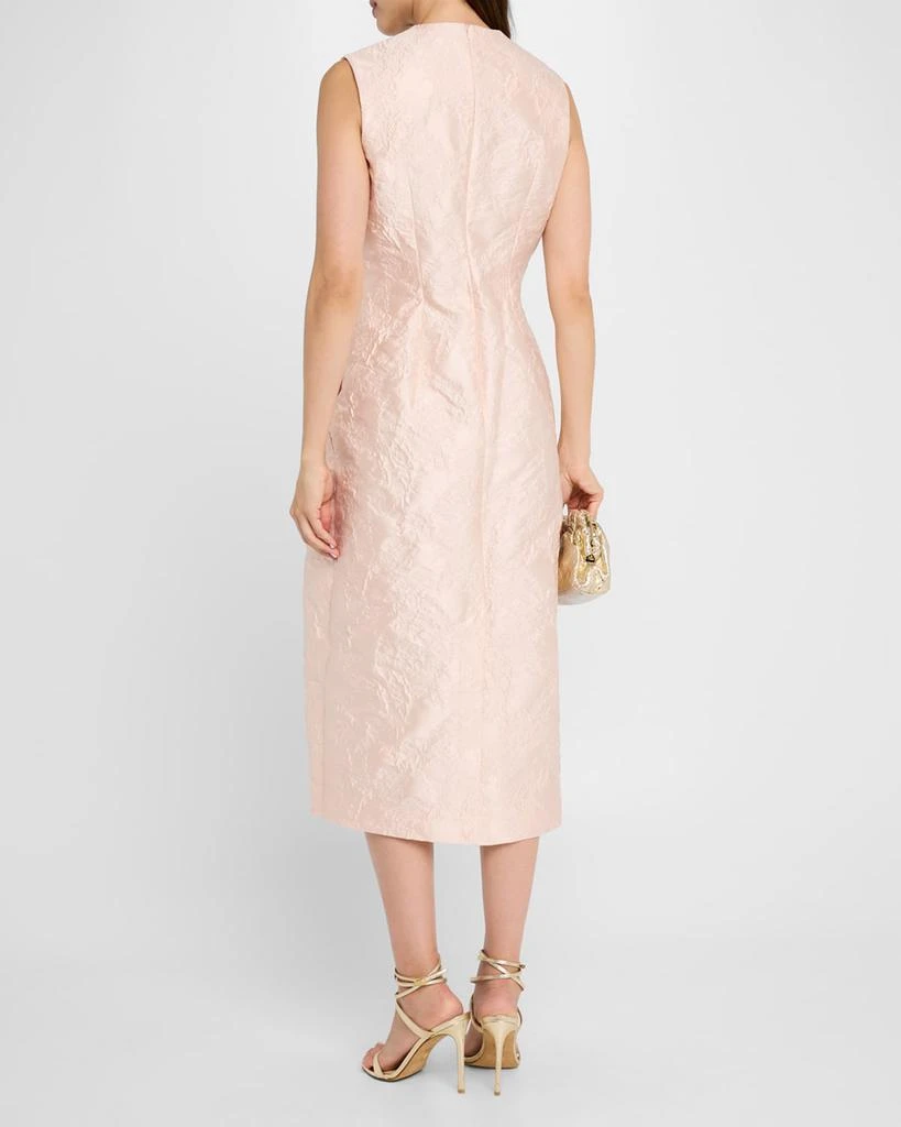 Simone Rocha Floral Brocade Sleeveless Dart Midi Dress 4