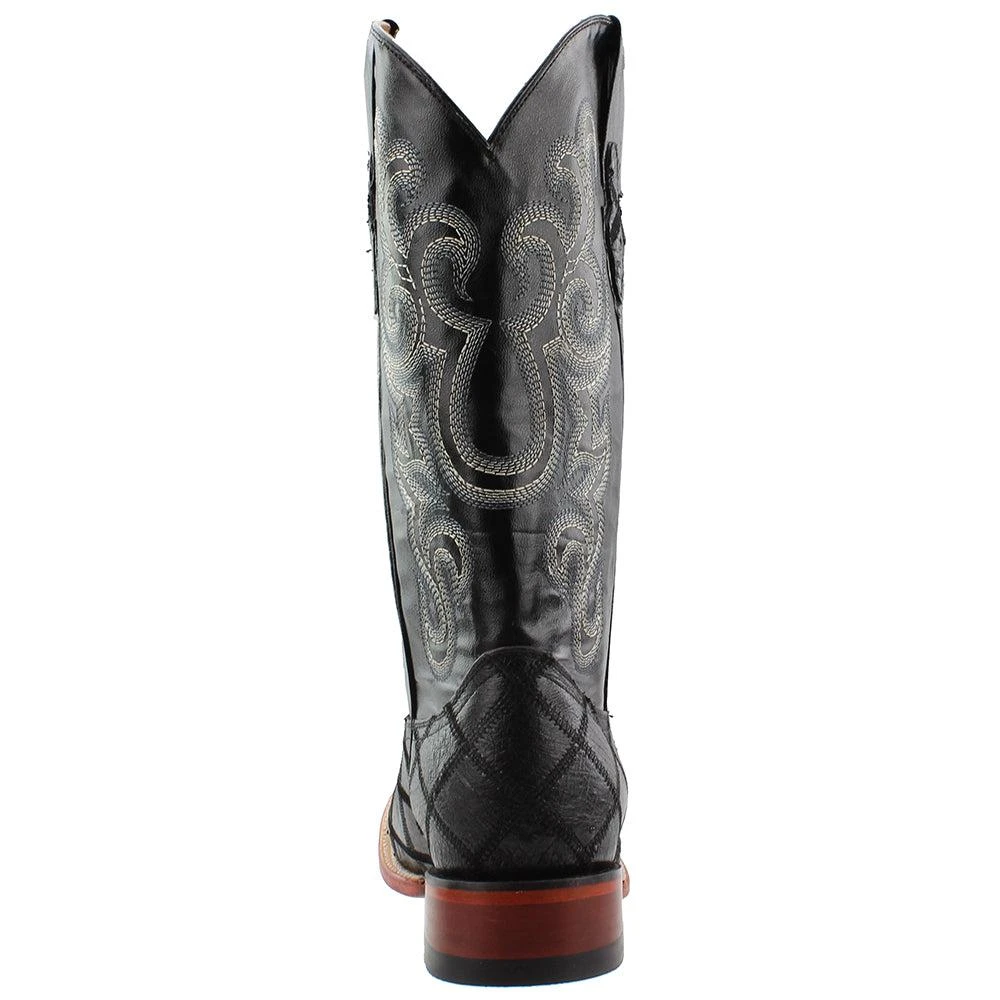 Ferrini Pinto Patchwork Ostrich Square Toe Cowboy Boots 3