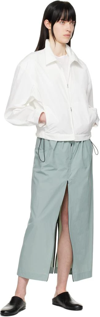 AMOMENTO White Cropped Zip-Up Jacket 4