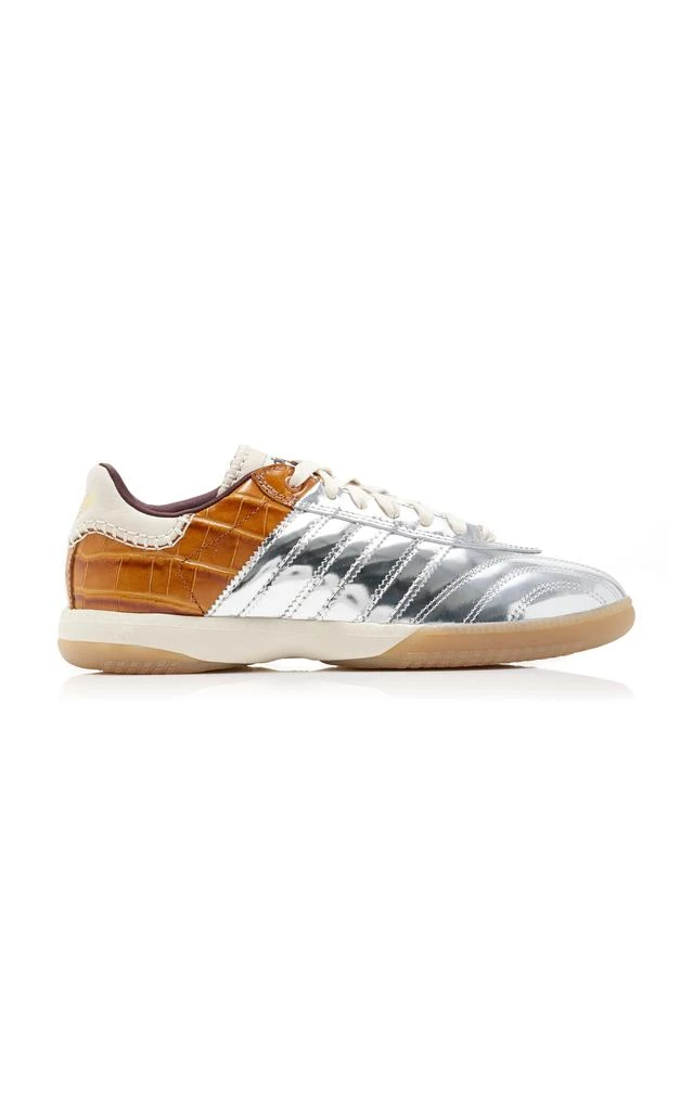 Adidas Adidas x Wales Bonner - Samba Metallic Leather Sneakers - Silver - UK 9.5 - Moda Operandi 1