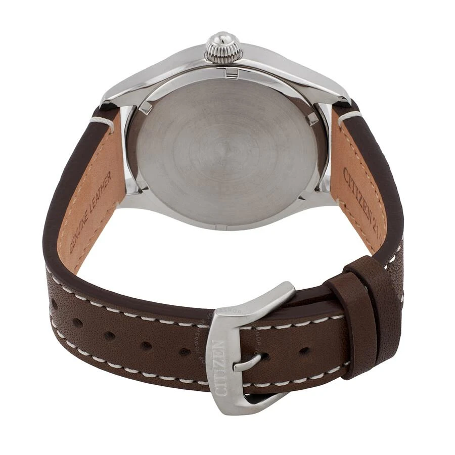 Citizen Eco-Drive Green Dial Brown Leather  Men's Watch BM6838-25X 3