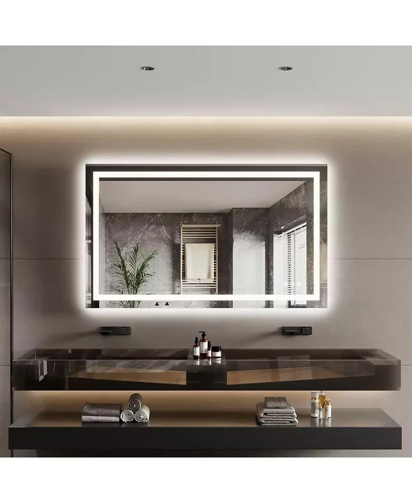 Homfan LED Bathroom Mirror with Front and Backlit Illumination, Dimmable Smart Vanity Mirror with Anti-Fog Feature, Memory Function 6