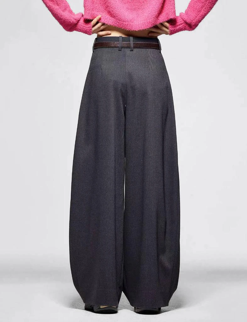 Pixie Market Dark Grey Barrel Leg Pants 4