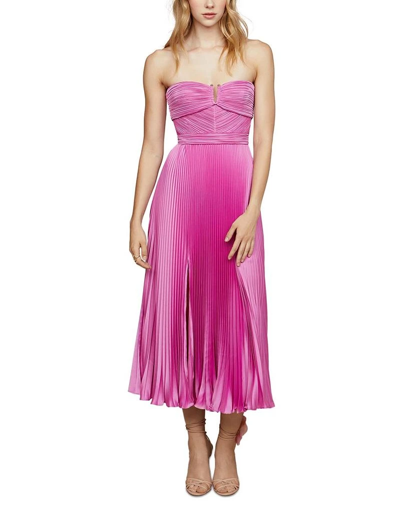 AMUR Harden Strapless Pleated Dress 1