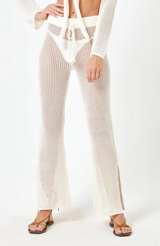 LSPACE Los Cabos Open Stitch Cover-Up Sweater Pants 1