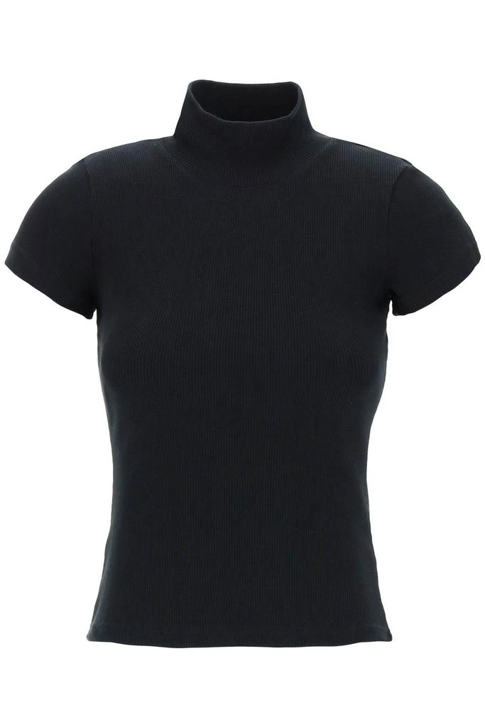 ALAIA high-neck ribbed top with nine words 1