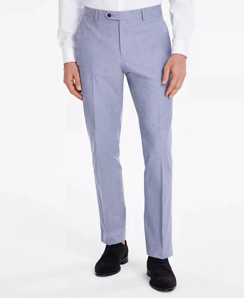 Tommy Hilfiger Men's Modern-Fit TH Flex Stretch Chambray Suit Separate Pants 2