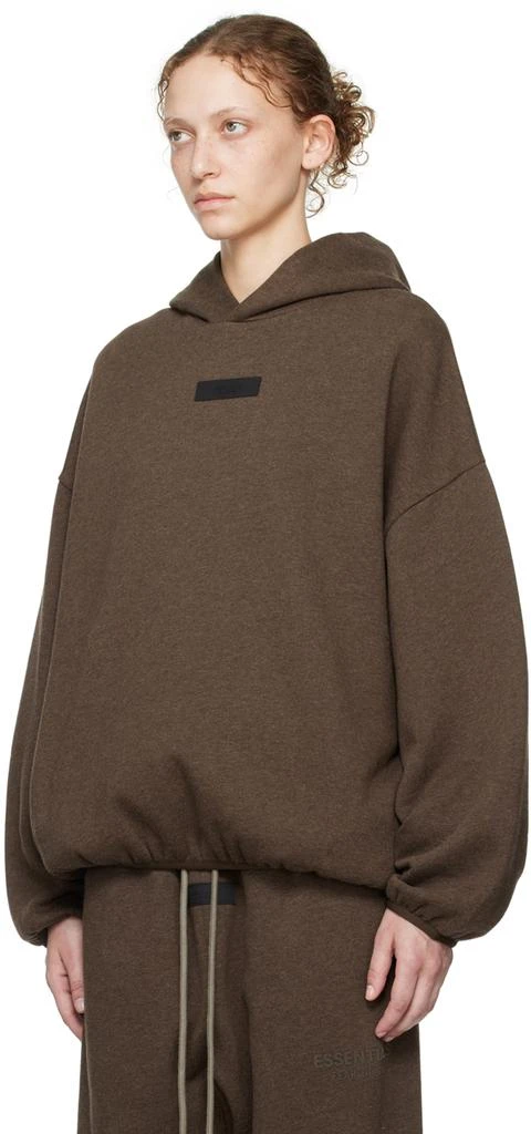 Essentials Brown Elasticized Hoodie 4