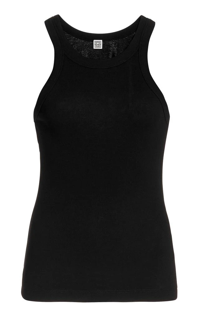 Totême Toteme - Espera Ribbed Stretch Cotton-Blend Top   - Black - L - Moda Operandi 1