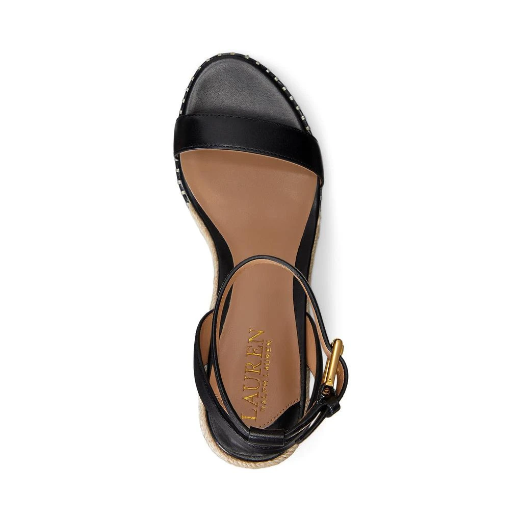 Ralph Lauren Hilarie Burnished Leather Espadrille 2