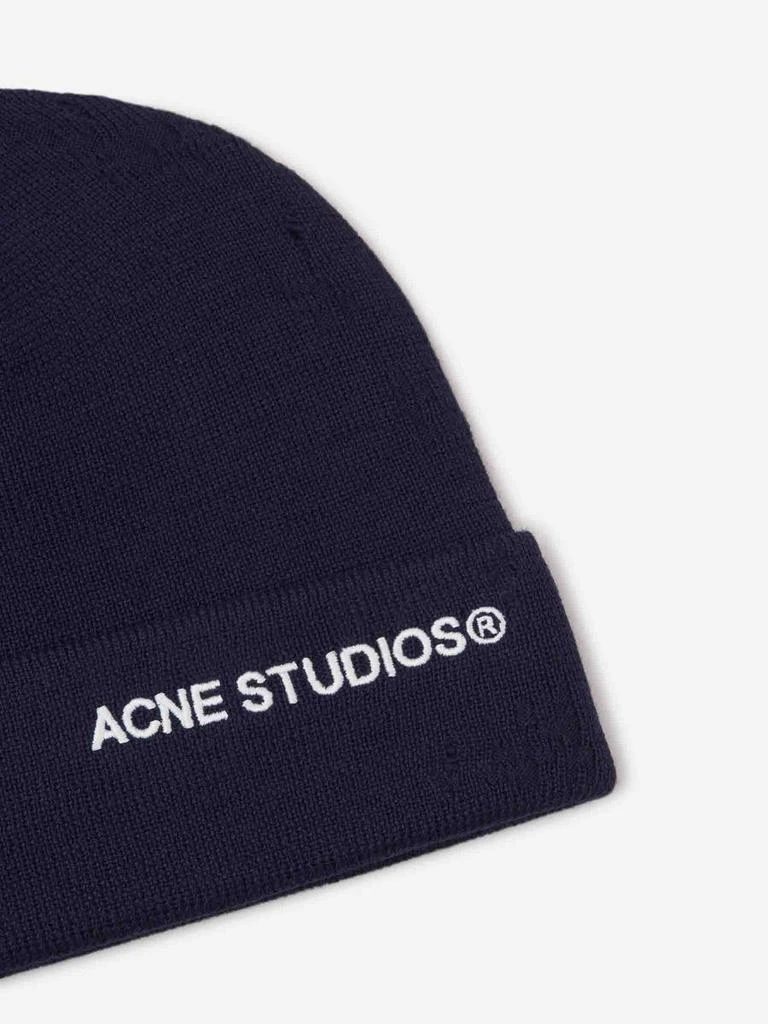 Acne Studios Acne Studios Distressed Logo Beanie 3