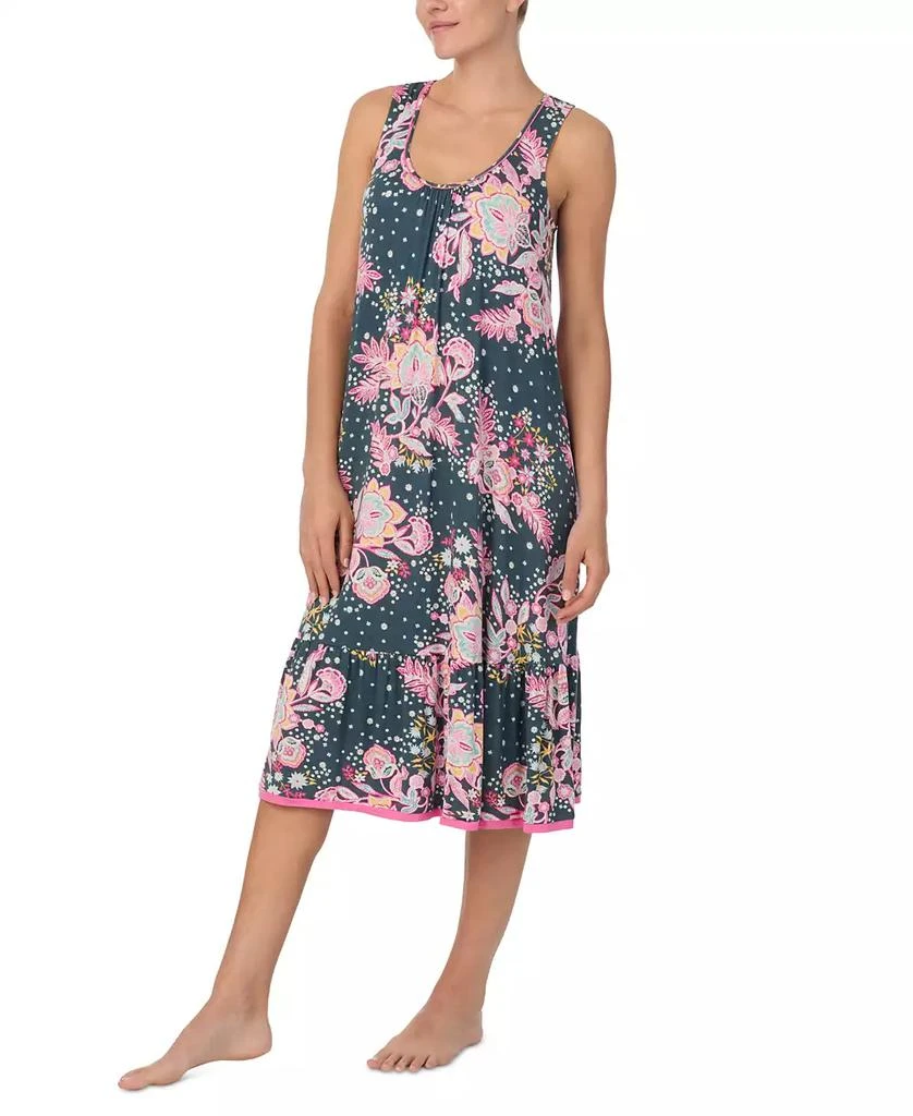 Ellen Tracy Women's Printed Flounce-Hem Nightgown 3