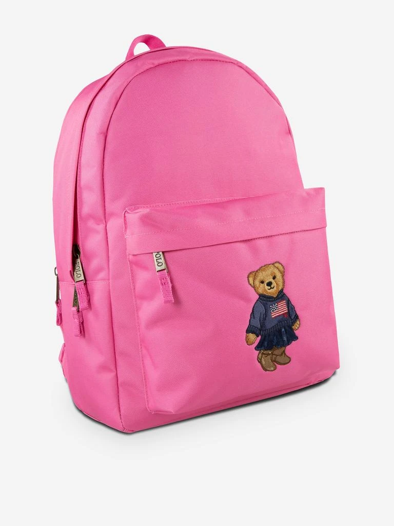 Ralph Lauren Girls Polo Bear Backpack in Pink (35.5cm) 3