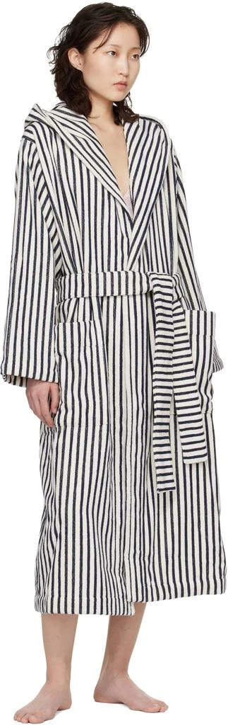 Tekla White
Navy Terry Hooded Bathrobe 4