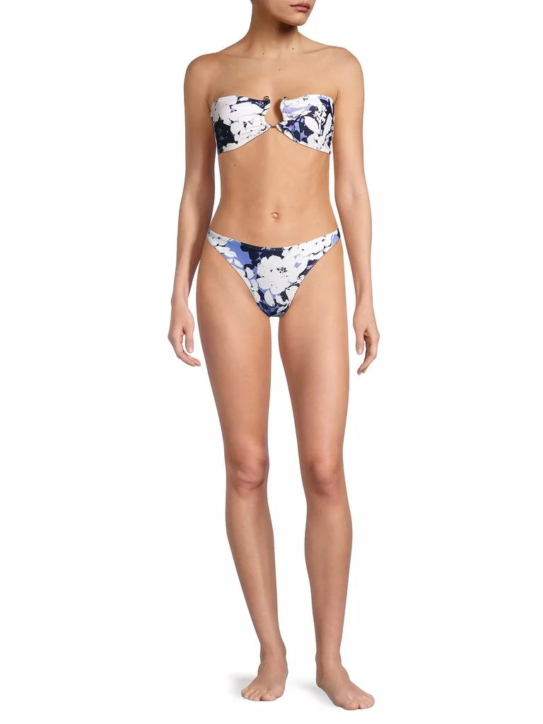 Tanya Taylor Laura Printed Bandeau Bikini Top 2