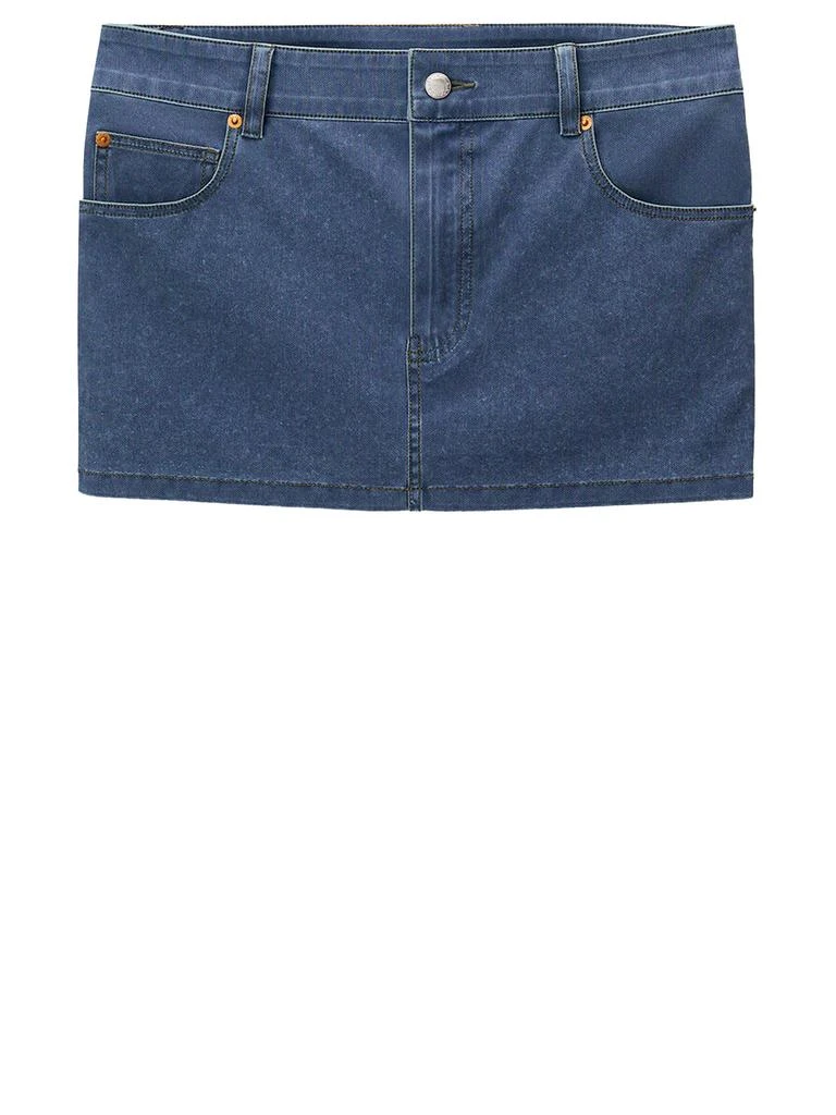 Alexander Wang Miniskirt in denim trompe-l'oeil 1