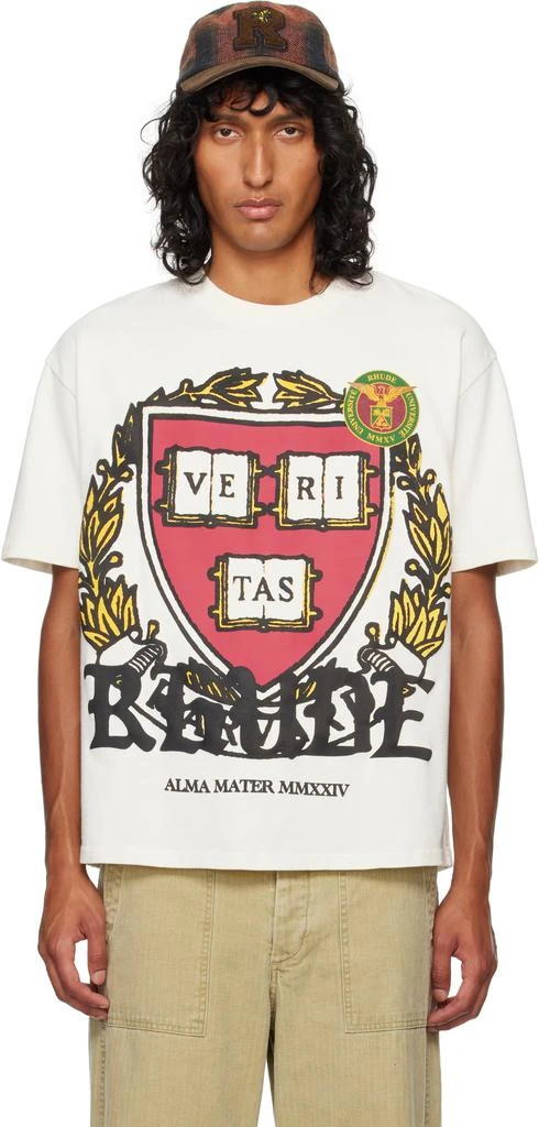 Rhude White Runway Plaque T-shirt 1