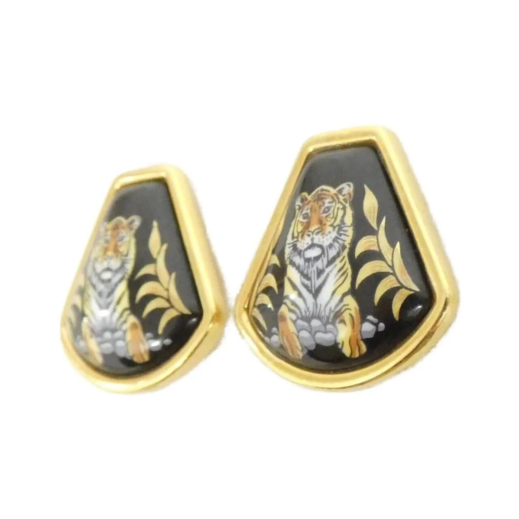 Hermes gold Palladium Clip Earrings (Pre-Owned) 2