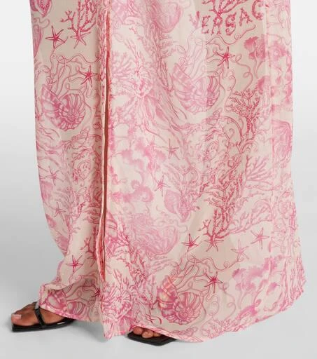 Versace Gathered printed shirt dress 6