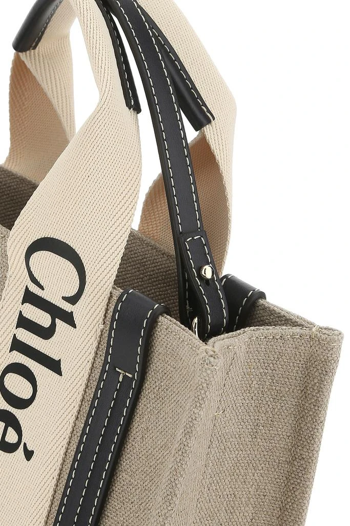 Chloé Multicolor fabric small Woody shopping bag 4