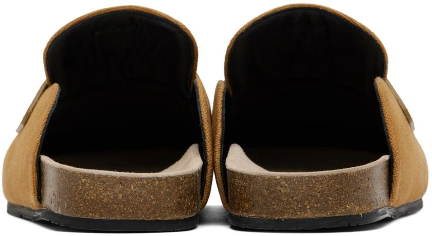 JW Anderson Tan Canvas Mule Loafers 2
