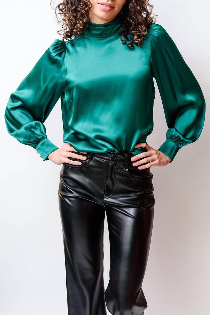 CAMI NYC Nurys Blouse In Winter Green