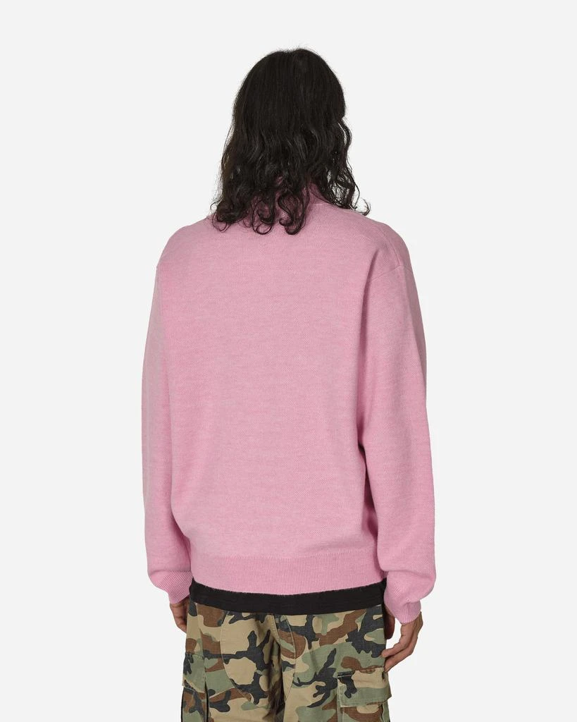 STUSSY Half Zip Mock Neck Sweater Pink 3