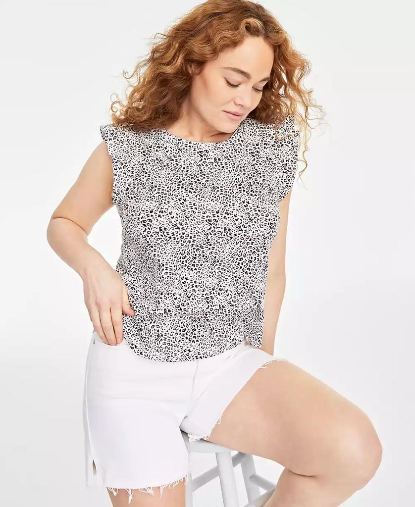 On 34th Women's Flutter-Sleeve Crewneck T-Shirt, Created for Macy's
