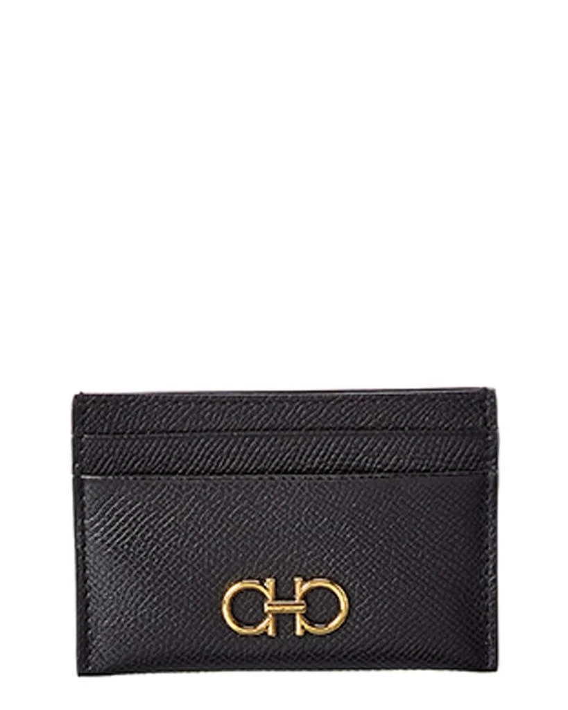 Salvatore Ferragamo Ferragamo Gancini Leather Card Holder 1